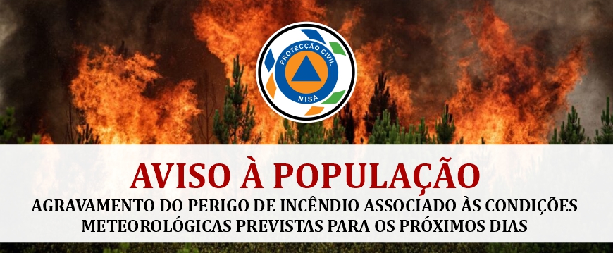 AVISO | Agravamento do Perigo de Incêndio associado às Condições Meteorológicas previstas para os próximos dias aviso setembro