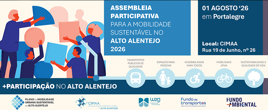 Participe na Assembleia Participativa para a Mobilidade Sustentável no Alto Alentejo assem partici