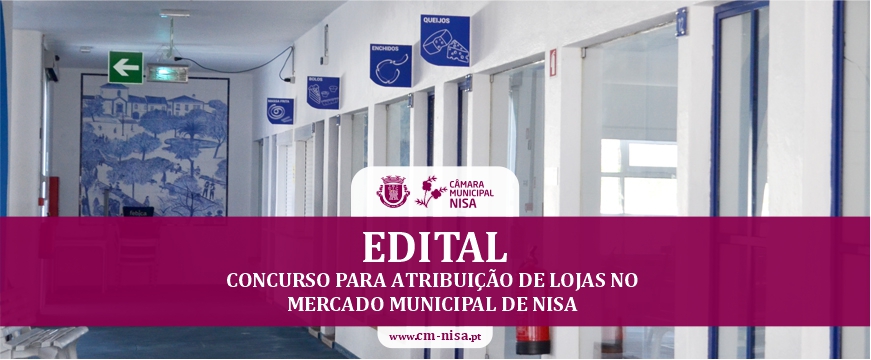 Concurso para Atribuição de Lojas no Mercado Municipal de Nisa mercado lojas